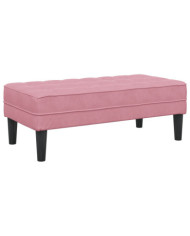 Banc Rose 113x57x39 cm en Velours | Mobilier & Déco