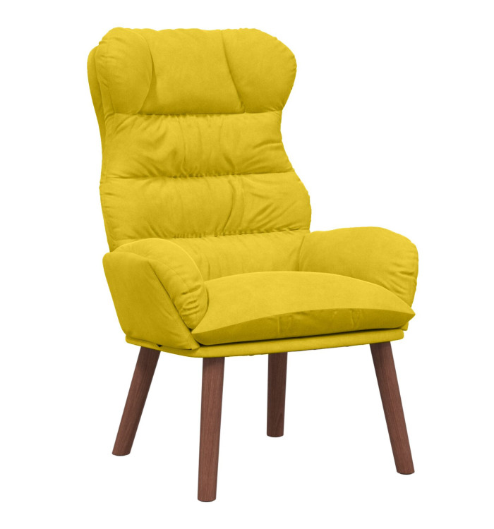 Chaise Relaxante en Velours Jaune | Mobilier & Déco