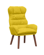 Chaise Relaxante en Velours Jaune | Mobilier & Déco