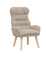 Fauteuil Relaxant Gris clair en tissu ressemblant à de la laine bouclée | Mobilier & Déco