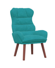 Fauteuil relaxant en velours turquoise | Mobilier & Déco