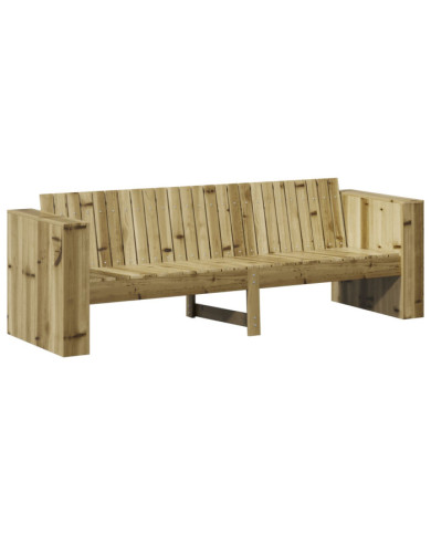 Canapé de jardin 3 places 185.5x60x62 cm en bois traité | Mobilier & Déco