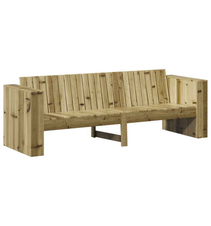 Canapé de jardin 3 places 185.5x60x62 cm en bois traité | Mobilier & Déco