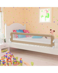 Barrière de sécurité de lit d'enfant Taupe 180x42 cm Polyester | Mobilier & Déco