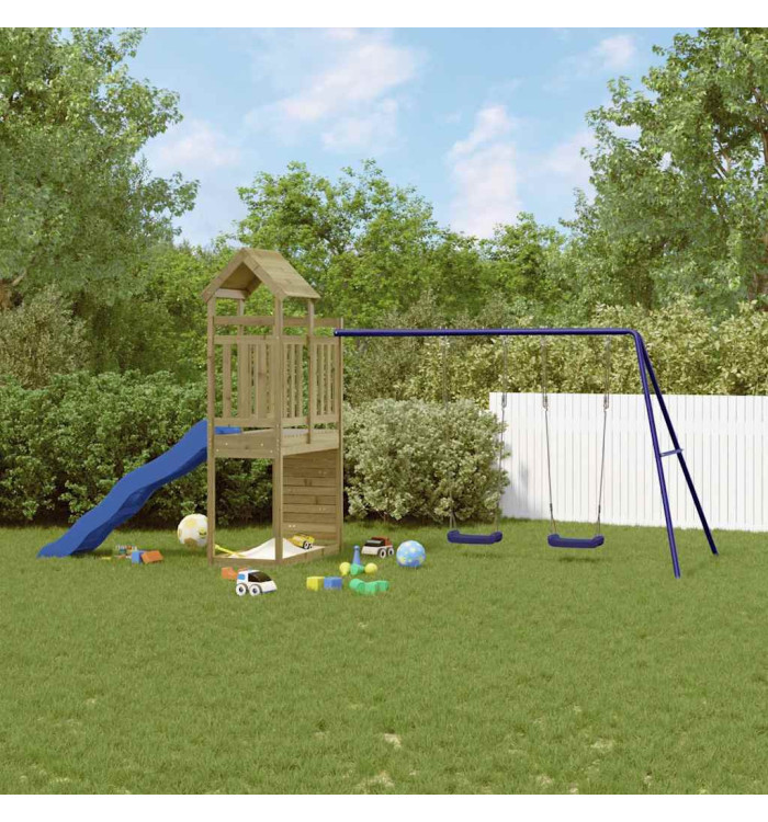 Aire de jeux d'extérieur bois de pin imprégné | Mobilier & Déco
