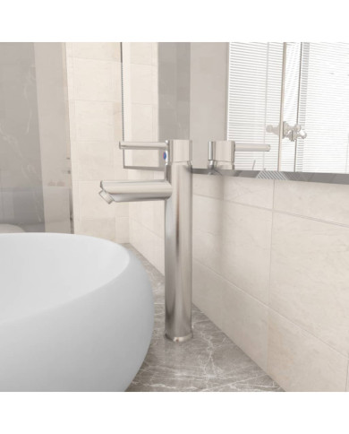 Mitigeur de salle de bain Nickel 12x30 cm | Mobilier & Déco