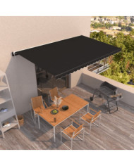 Auvent rétractable automatique 500x350 cm Anthracite | Mobilier & Déco