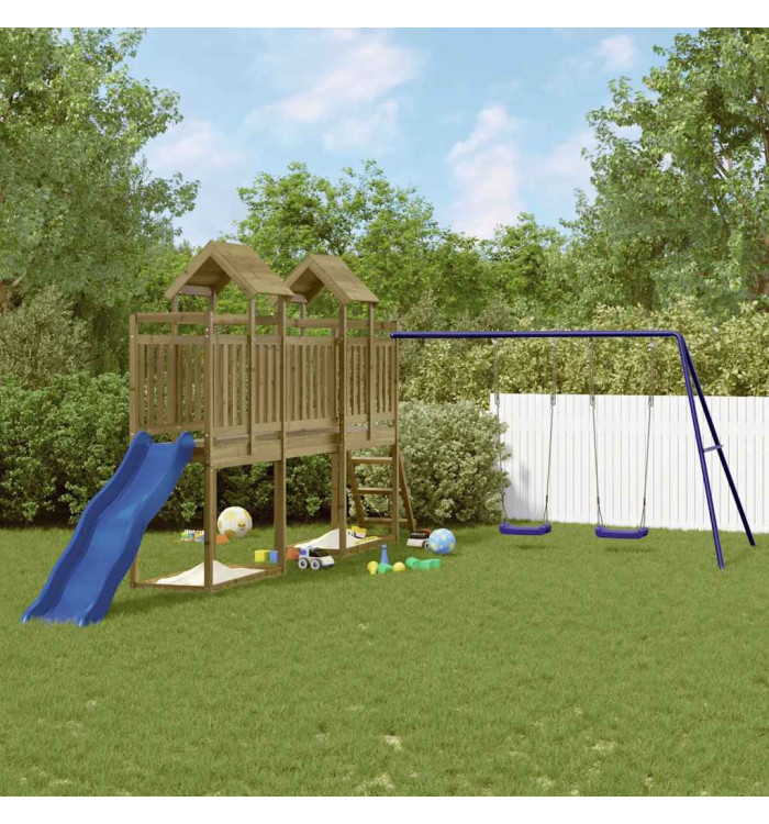 Aire de jeux d'extérieur bois de pin imprégné | Mobilier & Déco