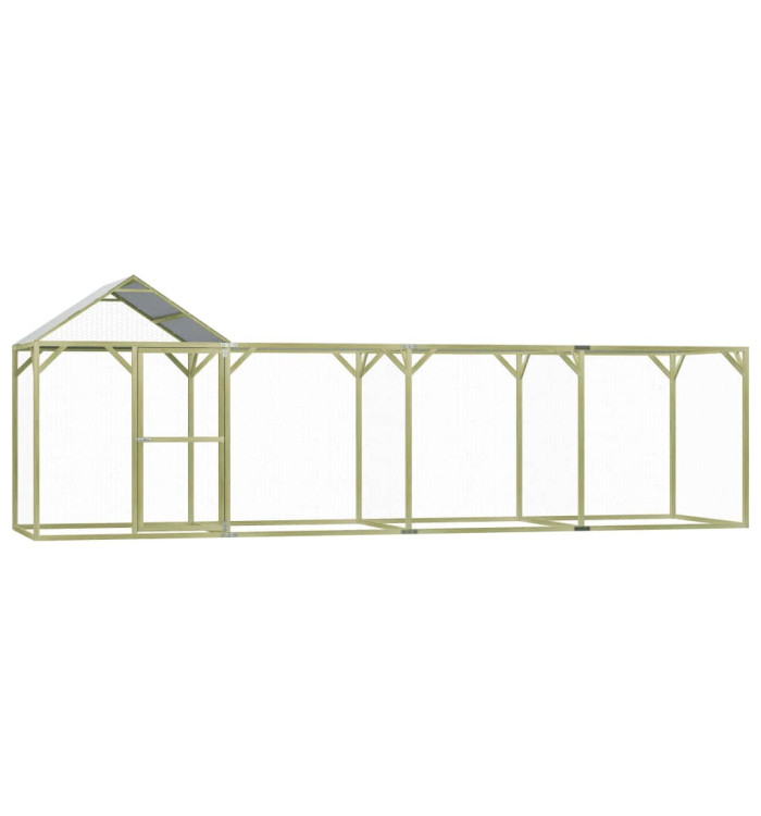 Poulailler 6x1,5x2 m Pinède imprégnée | Mobilier & Déco