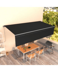 Auvent automatique rétractable avec store 6x3 m Anthracite | Mobilier & Déco