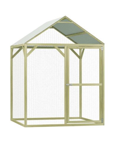 Poulailler 1,5x1,5x2 m Pinède imprégnée | Mobilier & Déco