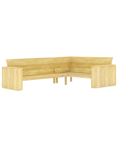 Banc d'angle de jardin 239 cm Bois de pin imprégné | Mobilier & Déco