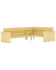 Banc d'angle de jardin 239 cm Bois de pin imprégné | Mobilier & Déco