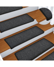 Tapis d'escalier 15 pcs 65x21x4 cm Anthracite | Mobilier & Déco