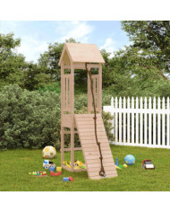 Maisonnette de jeu avec mur d'escalade bois massif de pin | Mobilier & Déco
