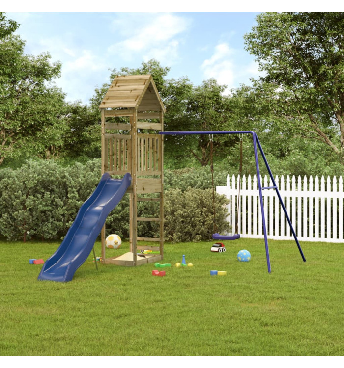 Aire de jeux d'extérieur bois de pin imprégné | Mobilier & Déco