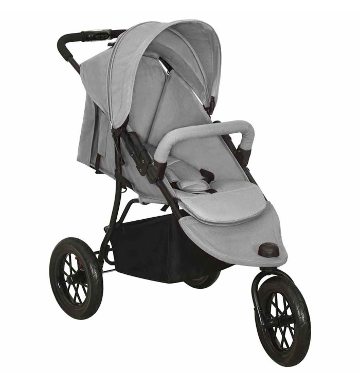 Poussette pour bébé Gris clair Acier | Mobilier & Déco