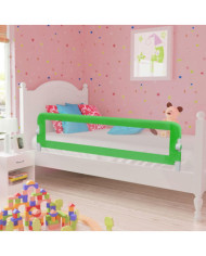 Barrière de sécurité de lit d'enfant Vert 120x42 cm Polyester | Mobilier & Déco