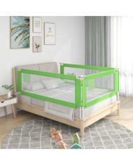 Barrière de sécurité de lit d'enfant Vert 160x25 cm Tissu | Mobilier & Déco