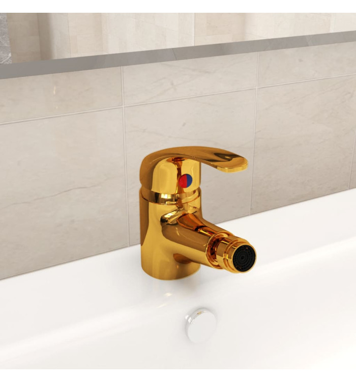 Mitigeur de bidet de salle de bain Doré 13x12 cm | Mobilier & Déco