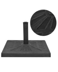 Base carrée de parasol Résine Noir 19 kg | Mobilier & Déco