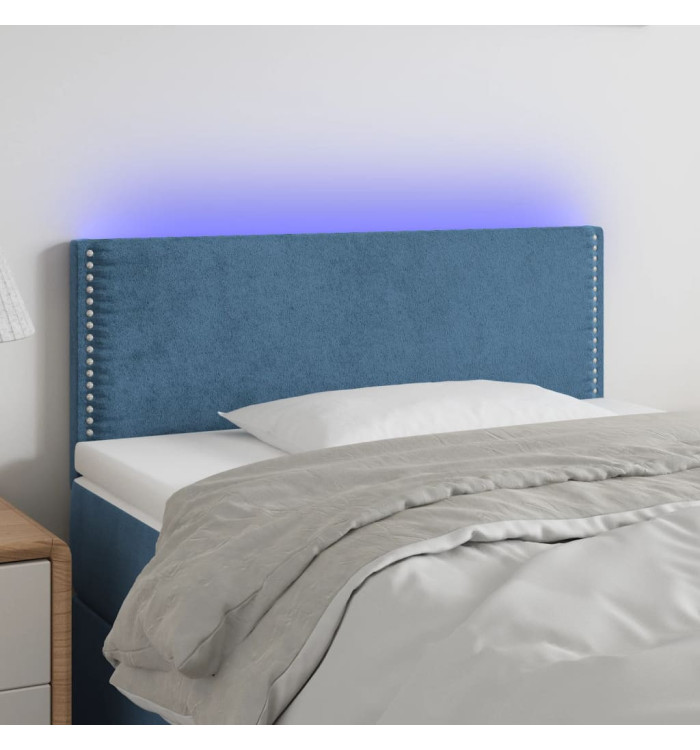 Tête de lit à LED Bleu foncé 80x5x78/88 cm Velours | Mobilier & Déco