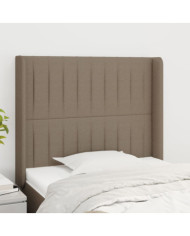 Tête de lit avec oreilles Taupe 83x16x118/128 cm Tissu | Mobilier & Déco