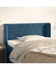 Tête de lit avec oreilles Bleu Foncé 83x16x78/88 cm Velours | Mobilier & Déco