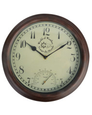 Esschert Design Horloge de station avec thermomètre 30,5 cm TF007 | Mobilier & Déco