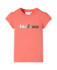T-shirt enfant à manches courtes corail 116 | Mobilier & Déco