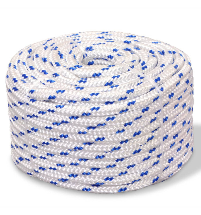 Corde de bateau Polypropylène 6 mm 100 m Blanc | Mobilier & Déco