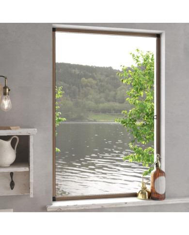 Moustiquaire pour fenêtres Marron 90x120 cm | Mobilier & Déco