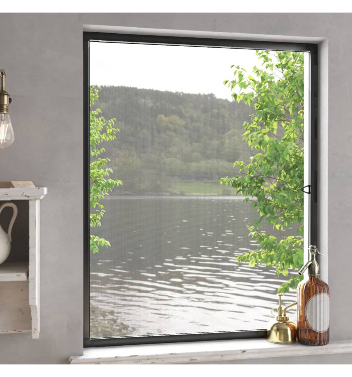 Moustiquaire pour fenêtres Anthracite 80x100 cm | Mobilier & Déco