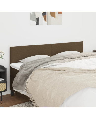 Têtes de lit 2 pcs Marron Foncé 80x5x78/88 cm Tissu | Mobilier & Déco