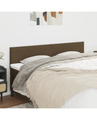 Têtes de lit 2 pcs Marron Foncé 80x5x78/88 cm Tissu | Mobilier & Déco