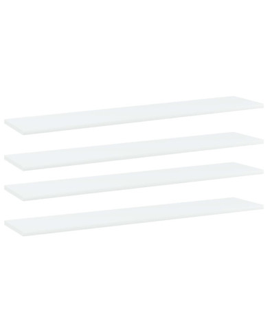 Panneaux de bibliothèque 4 pcs blanc bois d’ingénierie | Mobilier & Déco