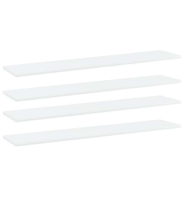 Panneaux de bibliothèque 4 pcs blanc bois d’ingénierie | Mobilier & Déco