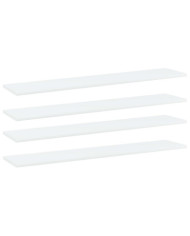 Panneaux de bibliothèque 4 pcs blanc bois d’ingénierie | Mobilier & Déco