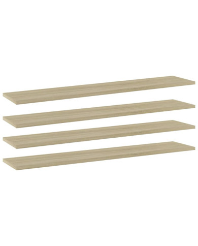 Panneaux bibliothèque 4 pcs Chêne sonoma 100x20x1,5cm Aggloméré | Mobilier & Déco