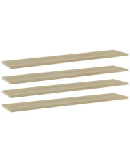 Panneaux bibliothèque 4 pcs Chêne sonoma 100x20x1,5cm Aggloméré | Mobilier & Déco