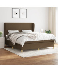 Sommier à lattes de lit avec matelas Marron foncé 160x200 cm | Mobilier & Déco