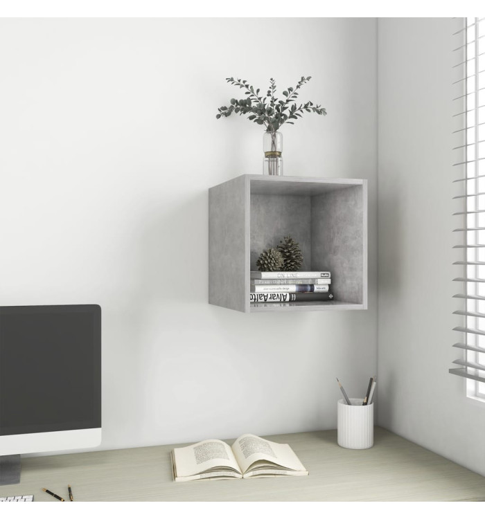 Armoire murale Gris béton 37x37x37 cm Bois d’ingénierie | Mobilier & Déco