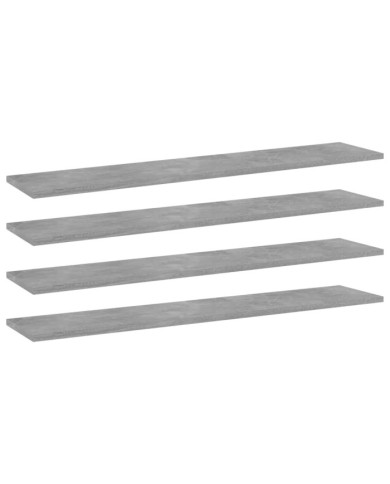 Panneaux de bibliothèque 4 pcs gris béton bois d’ingénierie | Mobilier & Déco