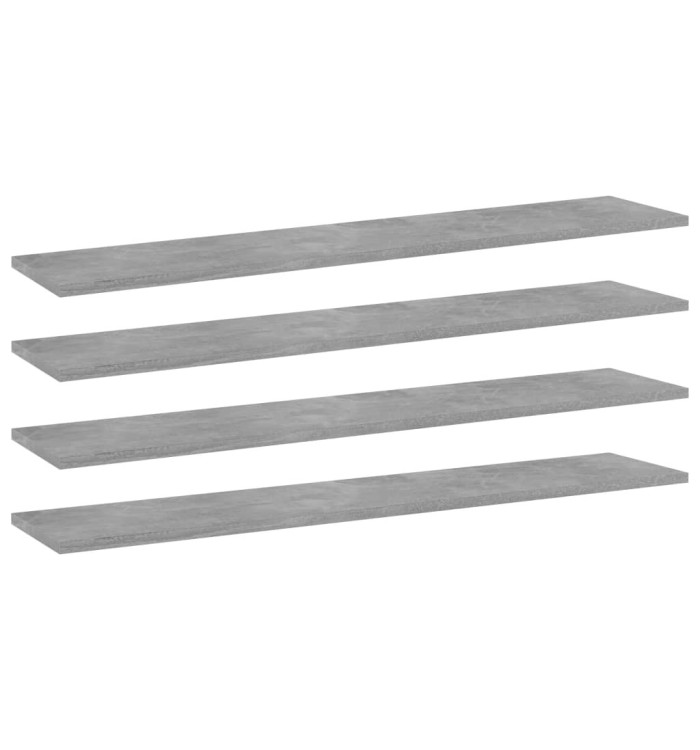 Panneaux de bibliothèque 4 pcs gris béton bois d’ingénierie | Mobilier & Déco