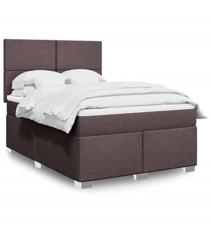 Sommier à lattes de lit avec matelas Marron foncé 160x200 cm | Mobilier & Déco