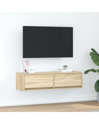 Meuble TV Chêne Sonoma 100x31x25,5 cm en bois d'ingénierie | Mobilier & Déco