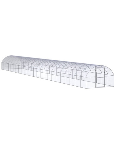 Poulailler d'extérieur 3x24x2 m Acier galvanisé | Mobilier & Déco