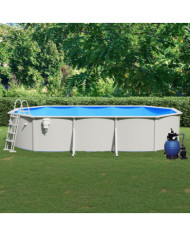 Piscine avec pompe filtrante à sable et échelle 610x360x120 cm | Mobilier & Déco