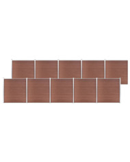 Clôture de jardin WPC 1737x186 cm Marron | Mobilier & Déco