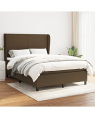 Sommier à lattes de lit avec matelas Marron foncé 140x200 cm | Mobilier & Déco